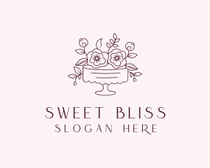 Sweet Flower Cake logo design