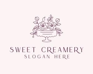 Sweet Flower Cake logo design