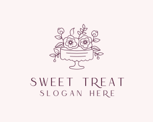 Sweet Flower Cake logo design