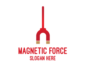 Red Magnet Stick  logo design