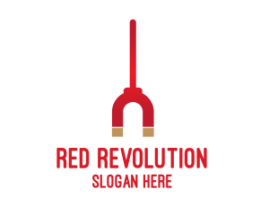 Red Magnet Stick  logo design