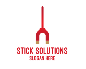 Stick - Red Magnet Stick logo design