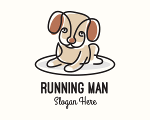 Cute Monoline Puppy Logo