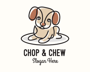 Cute - Cute Monoline Puppy logo design