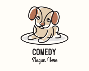 Pet Food - Cute Monoline Puppy logo design