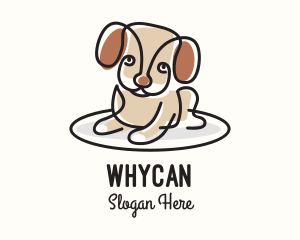 Pet Clinic - Cute Monoline Puppy logo design
