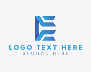 Tech Business Letter E  Logo