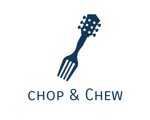 Folk - Guitar Fork Food Music Restaurant logo design