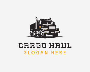 Dump Truck Logistics Trucking logo design