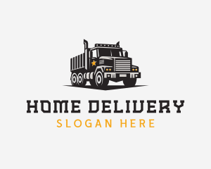 Dump Truck Logistics Trucking logo design