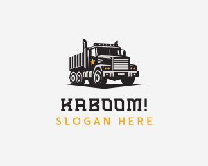 Truckload - Dump Truck Logistics Trucking logo design