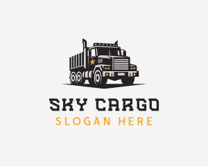 Dump Truck Logistics Trucking logo design