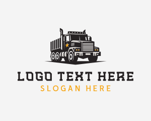 Construction - Dump Truck Logistics Trucking logo design
