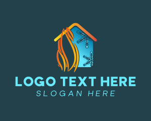 Cool - House Heating & Cooling logo design