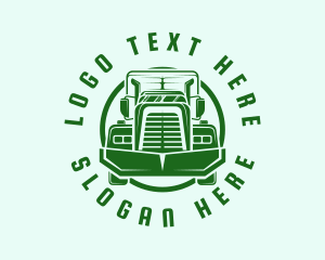 Haulage - Green Cargo Truck logo design
