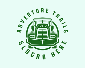 Green Cargo Truck logo design