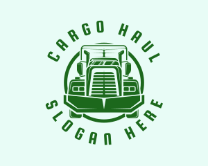 Green Cargo Truck logo design