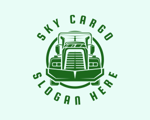 Green Cargo Truck logo design