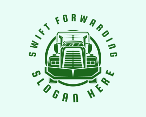 Green Cargo Truck logo design