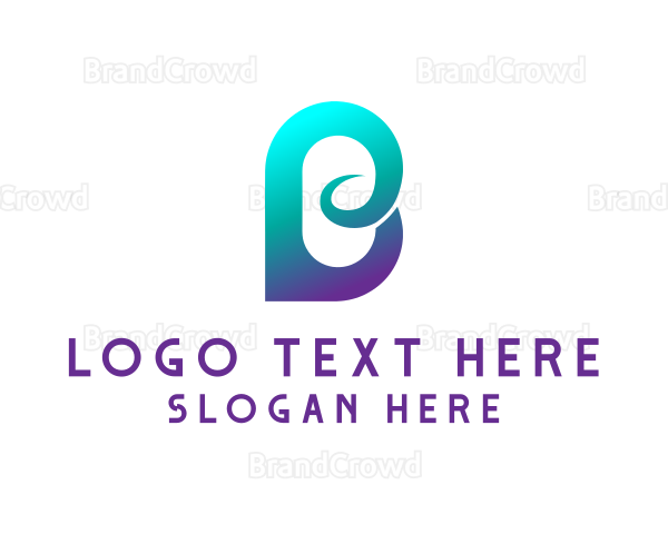 Modern Generic Spiral Letter B Logo