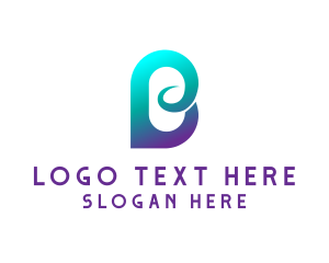 Surf - Modern Generic Spiral Letter B logo design