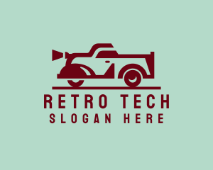 Retro Tractor Agriculture logo design