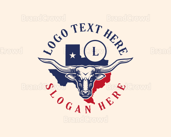 Longhorn Cattle Texas Logo