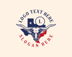 Longhorn Cattle Texas  Logo