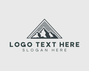 Hiking - Adventure Mountain Hiking logo design