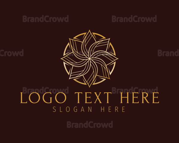 Flower Gold Business Logo