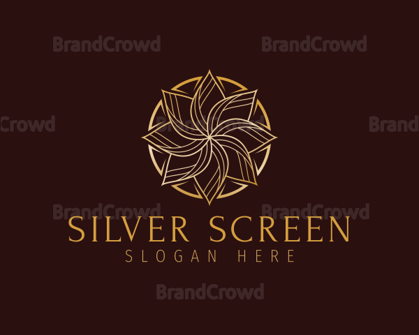 Flower Gold Business Logo