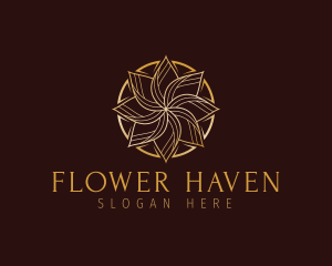 Flower Gold Business logo design