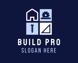 Construction - House Carpentry Builder Construction logo design