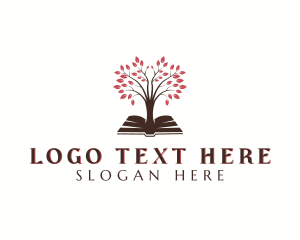 Academic - Educational Tree Book logo design