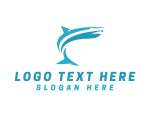 Ocean - Aquarium Marine Shark logo design