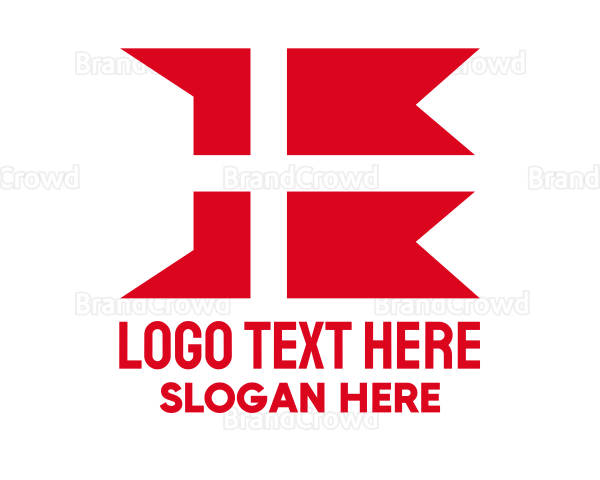 Red Denmark Flag Logo