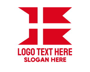 Nationality - Red Denmark Flag logo design