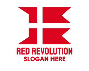 Red Denmark Flag  logo design