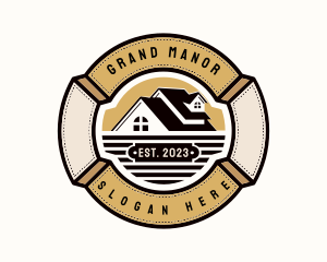 Mansion Property Badge logo design