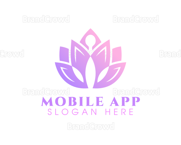 Yoga Lotus Meditation Logo