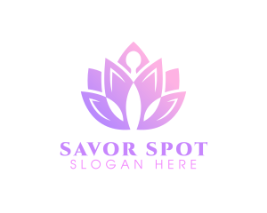 Yoga Lotus Meditation Logo