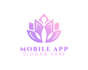 Yoga Lotus Meditation Logo