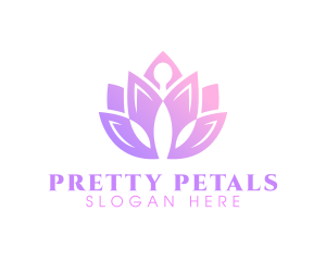 Yoga Lotus Meditation logo design