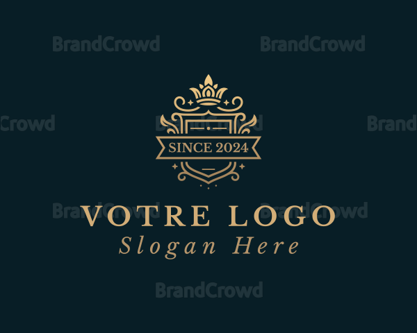 Stylish Monarchy Crown Logo