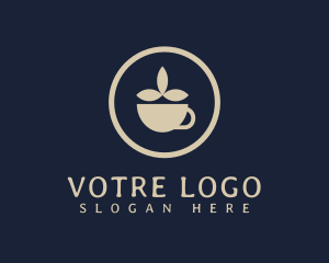 Leaf - Organic Coffee Cafe logo design