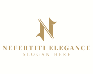 Gothic Luxury Business Letter N logo design