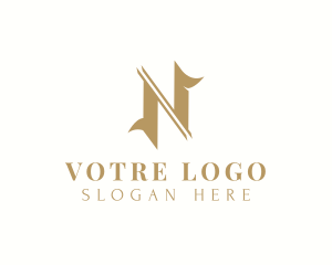 Skincare - Gothic Luxury Business Letter N logo design