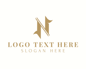 Winery - Gothic Luxury Business Letter N logo design
