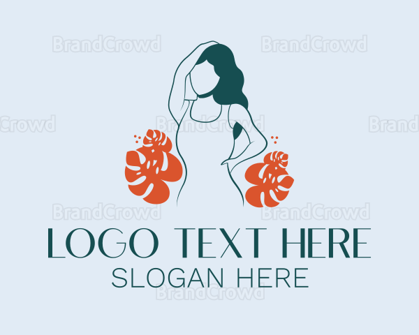 Skin Care Cosmetic Girl Logo