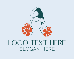 Botanical - Skin Care Cosmetic Girl logo design